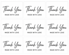 Thank You – Made With Love  Sticker | ملصق شكراً لك